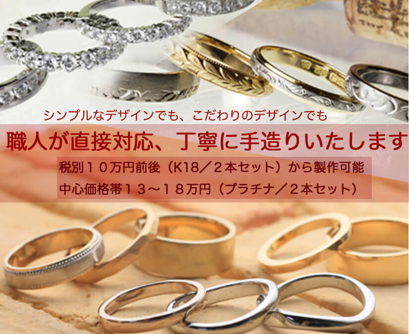 結婚指輪のオーダーメイド詳細
